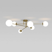 Потолочная люстра Eurosvet Netz 30181/6 латунь  фото, kupilegko.ru