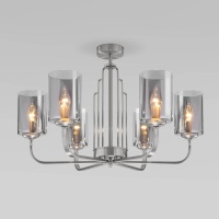 Потолочная люстра Eurosvet Defi 60138/6 сатин-никель  фото, kupilegko.ru