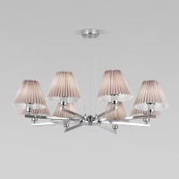 Подвесная люстра Eurosvet Peony 60136/8 хром/серый  фото, kupilegko.ru