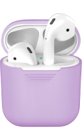 Чехол Deppa для футляра наушников Apple AirPods, силикон, сиреневый  фото, kupilegko.ru