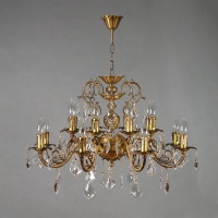 Подвесная люстра Ambiente Alicante 8888/8+8 AB Leaf Crystal  фото, kupilegko.ru