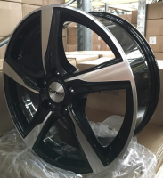 Литые колесные диски Carwel Бараус 7x17 5x114.3 ET45 D67.1 Чёрный с полированной лицевой частью (098429)  фото, kupilegko.ru