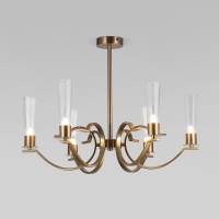 Подвесная люстра Eurosvet Rosher 60141/6 латунь  фото, kupilegko.ru
