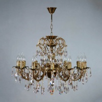 Подвесная люстра Ambiente Alicante 8888/12 PB Tear drop  фото, kupilegko.ru