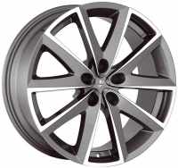 Литые колесные диски FONDMETAL 7600 7.5x17 5x112 ET48 D67.2 Серый с полированной лицевой частью (7600 7517485112ZTA2)  фото, kupilegko.ru