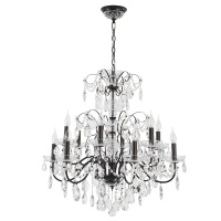 Подвесная люстра Crystal Lux Odelis SP12 Brown  фото, kupilegko.ru