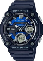 Японские наручные мужские часы Casio AEQ-120W-2A. Коллекция Ana-Digi  фото, kupilegko.ru