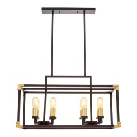 Подвесная люстра Lumina Deco Waldorf LDP 1140-8 BK+MD  фото, kupilegko.ru