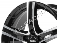 Литые колесные диски Rial Quinto Black 8x18 5x114.3 ET35 D70.1 Diamond Black Front Polished (QU80835B83-1)  фото, kupilegko.ru