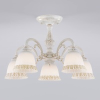 Потолочная люстра Eurosvet Campina 60107/5 белый с золотом  фото, kupilegko.ru