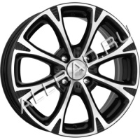 Литые колесные диски КиК (K&K) Блюз (КС606) 6x15 4x100 ET48 D54.1 Чёрный глянцевый с полированной лицевой частью (r13653)  фото, kupilegko.ru