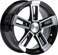 Литые колесные диски SKAD (СКАД) Тор 6.5x15 5x139.7 ET40 D98.5 Чёрный глянцевый с полированной лицевой частью (арт.1790005)  фото, kupilegko.ru