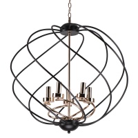 Подвесная люстра IMEX MD.0703-5-P BK+FGD  фото, kupilegko.ru