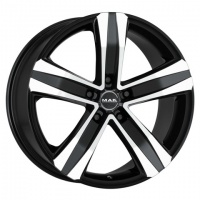 Литые колесные диски MAK STONE 5 7.5x18 5x118 ET60 D71.1 Чёрный глянцевый с полированной лицевой частью (F75805TBM60D3)  фото, kupilegko.ru