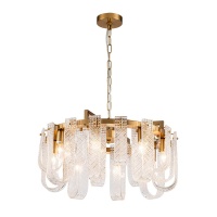 Подвесная люстра Indigo BRINA 12027/8P Brass V000364  фото, kupilegko.ru