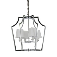 Подвесная люстра Lumina Deco Montero LDP 1249-4 CHR+WT  фото, kupilegko.ru