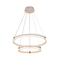 Подвесная светодиодная люстра Profit Light 6038/2 WHT+CHR  фото, kupilegko.ru