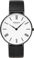 fashion наручные мужские часы Obaku V283GXBWRB-DIB. Коллекция Leather  фото, kupilegko.ru