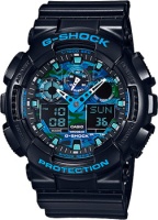 Японские наручные мужские часы Casio GA-100CB-1A. Коллекция G-Shock  фото, kupilegko.ru