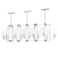 Подвесная люстра Crystal Lux Nicolas SP12 L1600 Nickel/White  фото, kupilegko.ru