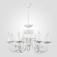 Подвесная люстра Eurosvet 60018/8 белый с золотом  фото, kupilegko.ru