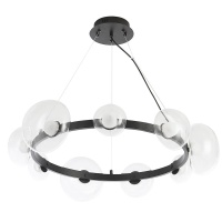 Подвесная светодиодная люстра Crystal Lux Bosque SP9 Black/Transparent  фото, kupilegko.ru