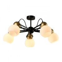 Потолочная люстра IMEX Cleo MD.22438-5-S-BK+GD  фото, kupilegko.ru