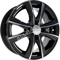 Литые колесные диски SKAD (СКАД) Мальта 5.5x14 4x98 ET38 D58.6 Чёрный глянцевый с полированной лицевой частью (2140005)  фото, kupilegko.ru