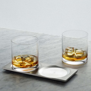 Machined Steel Whisky Поднос и 2 бокала Buster + Punch  фото, kupilegko.ru