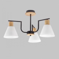 Потолочная люстра IMEX MD.5716-3-S-BK+WOOD  фото, kupilegko.ru