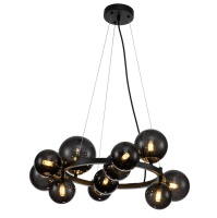 Подвесная люстра Indigo Molecola 11018/11P Black V000195  фото, kupilegko.ru