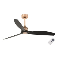 Потолочный вентилятор Faro JUST FAN COPPER/WOOD CEILING FAN BLACK (33418)  фото, kupilegko.ru