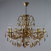 Подвесная люстра Ambiente Alicante 8888/8 AB Honey Leaf  фото, kupilegko.ru