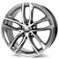 Литые колесные диски BBS SX Platinum 8.5x19 5x112 ET32 D82 Серебристый тёмный с полированным ободом (10018436)  фото, kupilegko.ru