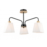 Потолочная люстра IMEX MD.5714-3-S-BK+WOOD  фото, kupilegko.ru