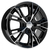 Литые колесные диски SKAD (СКАД) Монреаль(Montreal) 6x15 5x100 ET38 D57.1 Чёрный глянцевый с полированной лицевой частью (2680705)  фото, kupilegko.ru