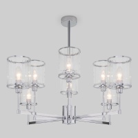 Потолочная люстра Eurosvet 60144/8 хром  фото, kupilegko.ru