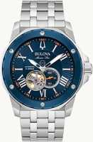 Японские наручные мужские часы Bulova 98A302. Коллекция Marine Star  фото, kupilegko.ru