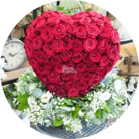 Букет 3D сердце из роз  фото, kupilegko.ru