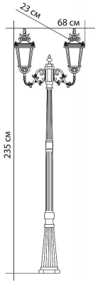 Столб фонарный уличный Feron 11387  фото, kupilegko.ru