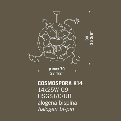 Подвесной светильник De Majo Cosmospora (встраиваемые)  фото, kupilegko.ru