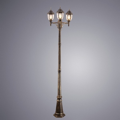 Столб фонарный уличный Arte Lamp Pegasus A3151PA-3BN  фото, kupilegko.ru