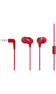 Проводная гарнитура JBL C50HI, красная  фото, kupilegko.ru