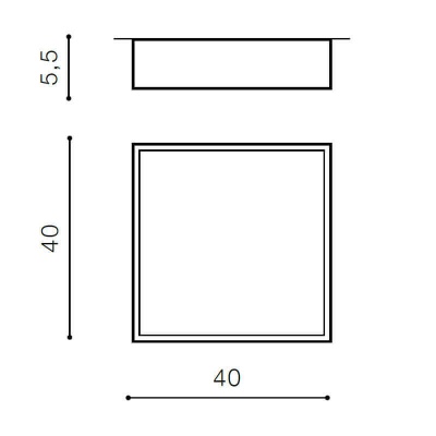 Накладной светильник Azzardo Monza Square 40 AZ2274  фото, kupilegko.ru