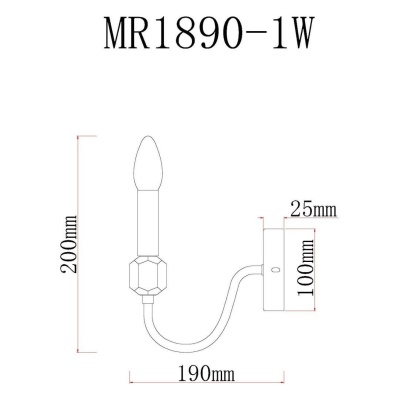 Бра, светильник настенный накладной MyFar MR1890-1W  фото, kupilegko.ru