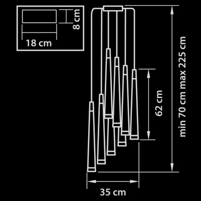 Каскадная люстра Lightstar Punto 807084  фото, kupilegko.ru