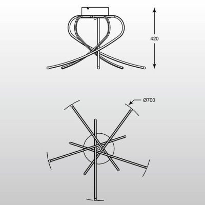Потолочный светодиодный светильник Zumaline Carrello PL1100014-5  фото, kupilegko.ru