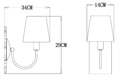 Бра, светильник настенный накладной Arte Lamp A7301AP-1PB  фото, kupilegko.ru