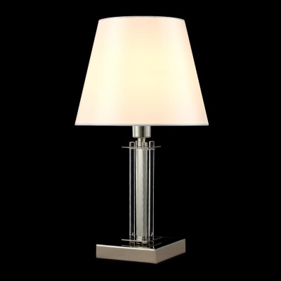 Настольная лампа Crystal Lux Nicolas LG1 Nickel/White  фото, kupilegko.ru