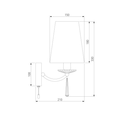 Бра, светильник настенный накладной Eurosvet 60079/1 хром  фото, kupilegko.ru